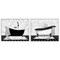 Stupell Industries Marble Clawfoot Soaking Tub 2 pc Framed Giclee Wall Art Set Design by Conrad Knutsen